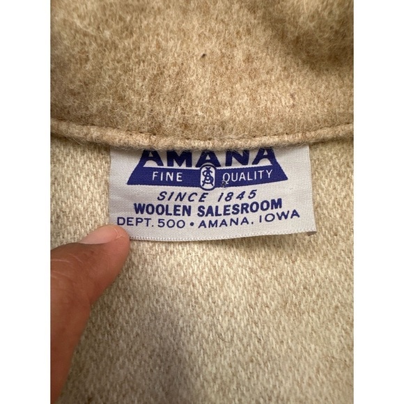 Amana Boho Hippie Wool Blanket Dress Coat Jacket - Picture 9 of 13